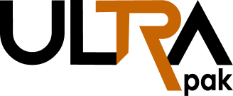ultrapak logo with black and orange